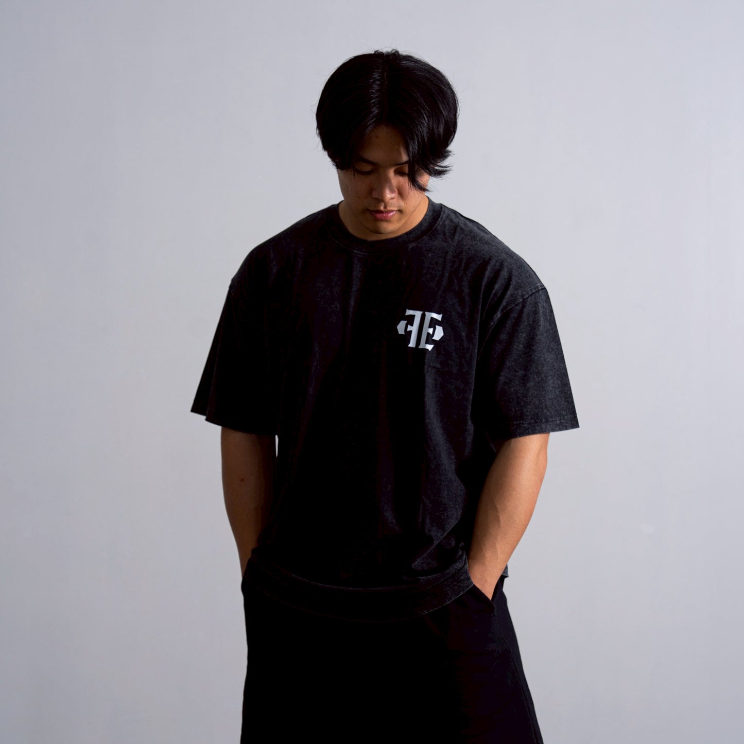 Lightweight Oversize Wash Tee “Vertical”