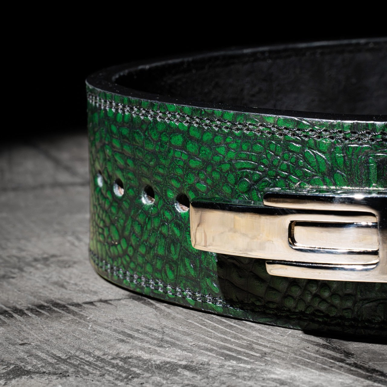 13mm Green Lever Belt “Beast Crocodile”