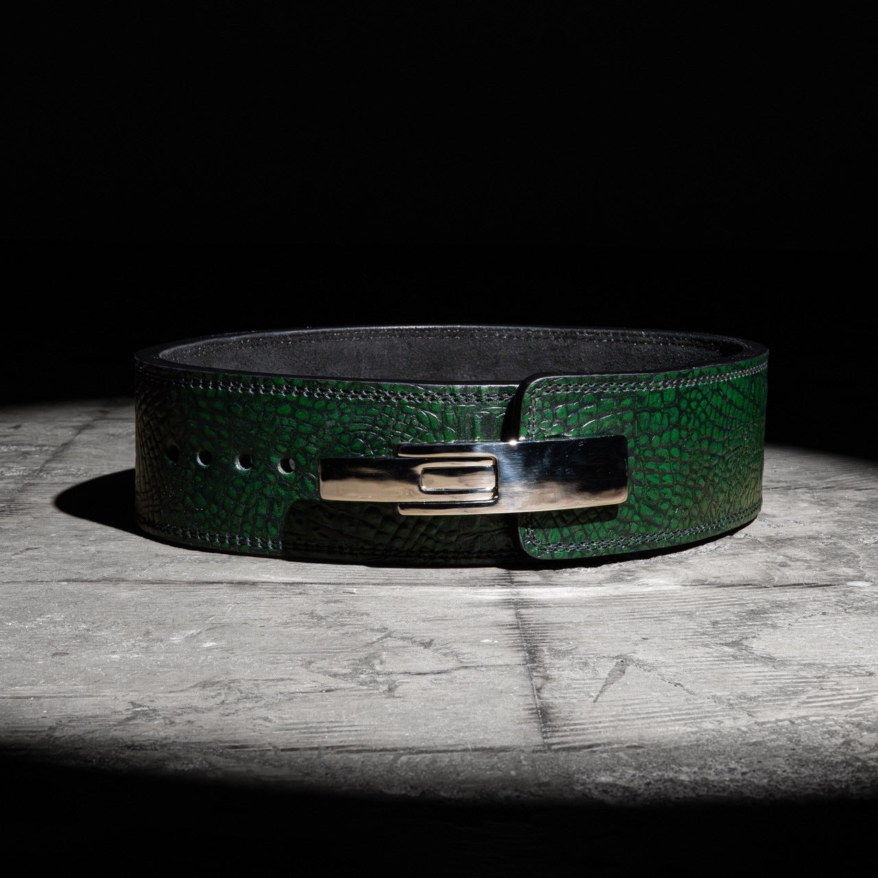 13mm Green Lever Belt “Beast Crocodile” – Far East Strength