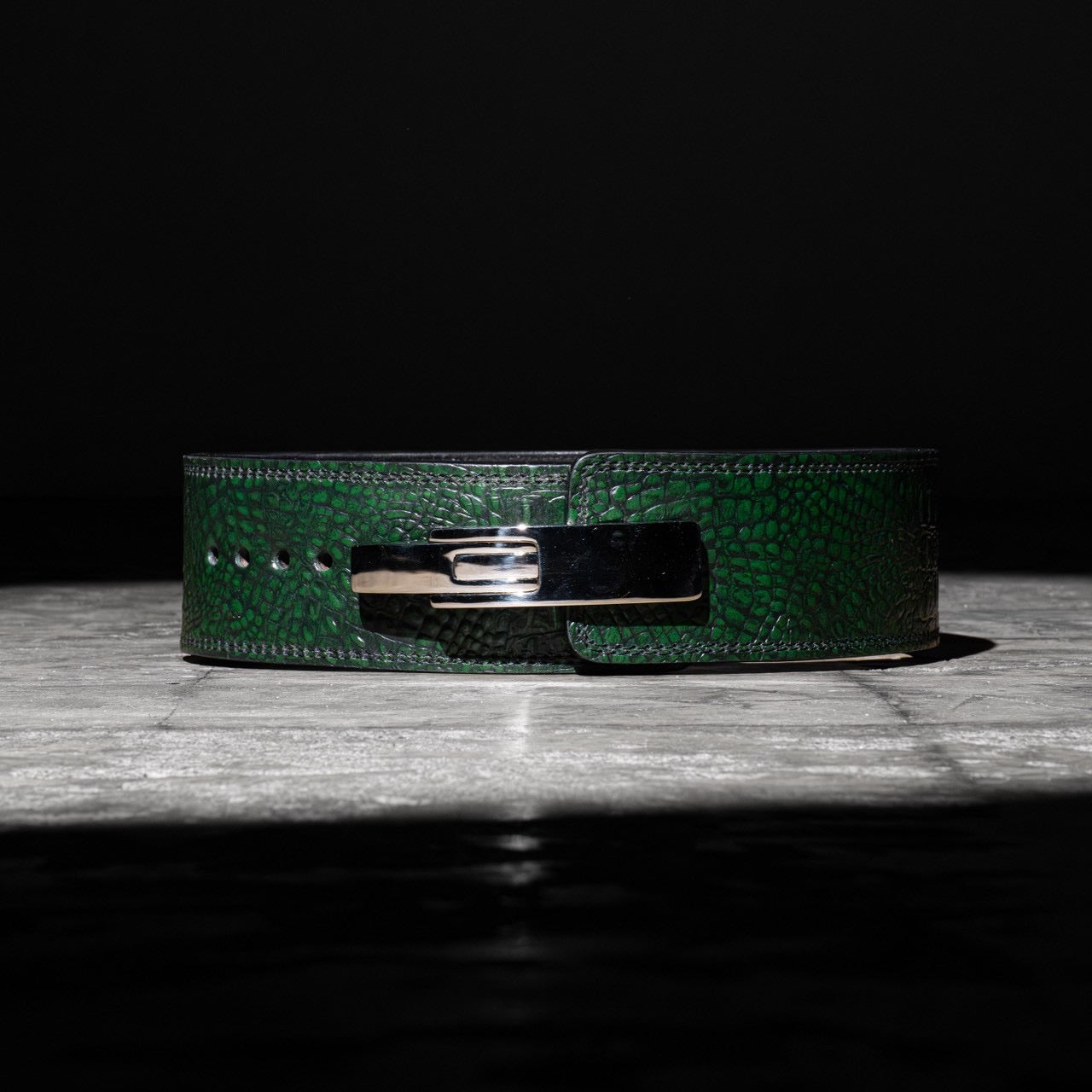 13mm Green Lever Belt “Beast Crocodile”