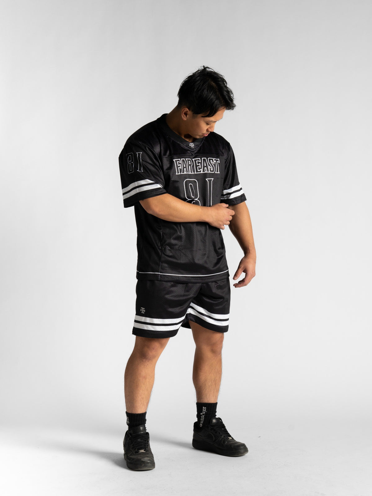 Black Stripe Shorts