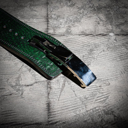 13mm Green Lever Belt “Beast Crocodile”