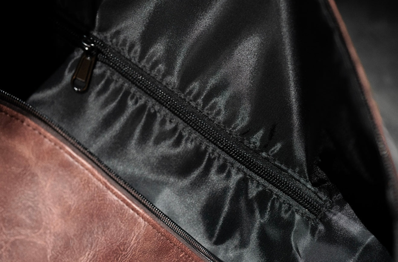 Faux Leather Gym Bag