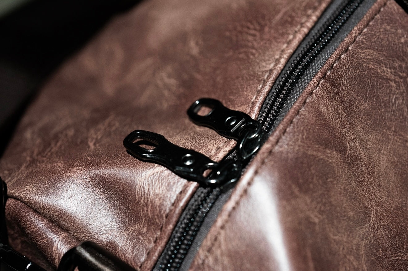 Faux Leather Gym Bag